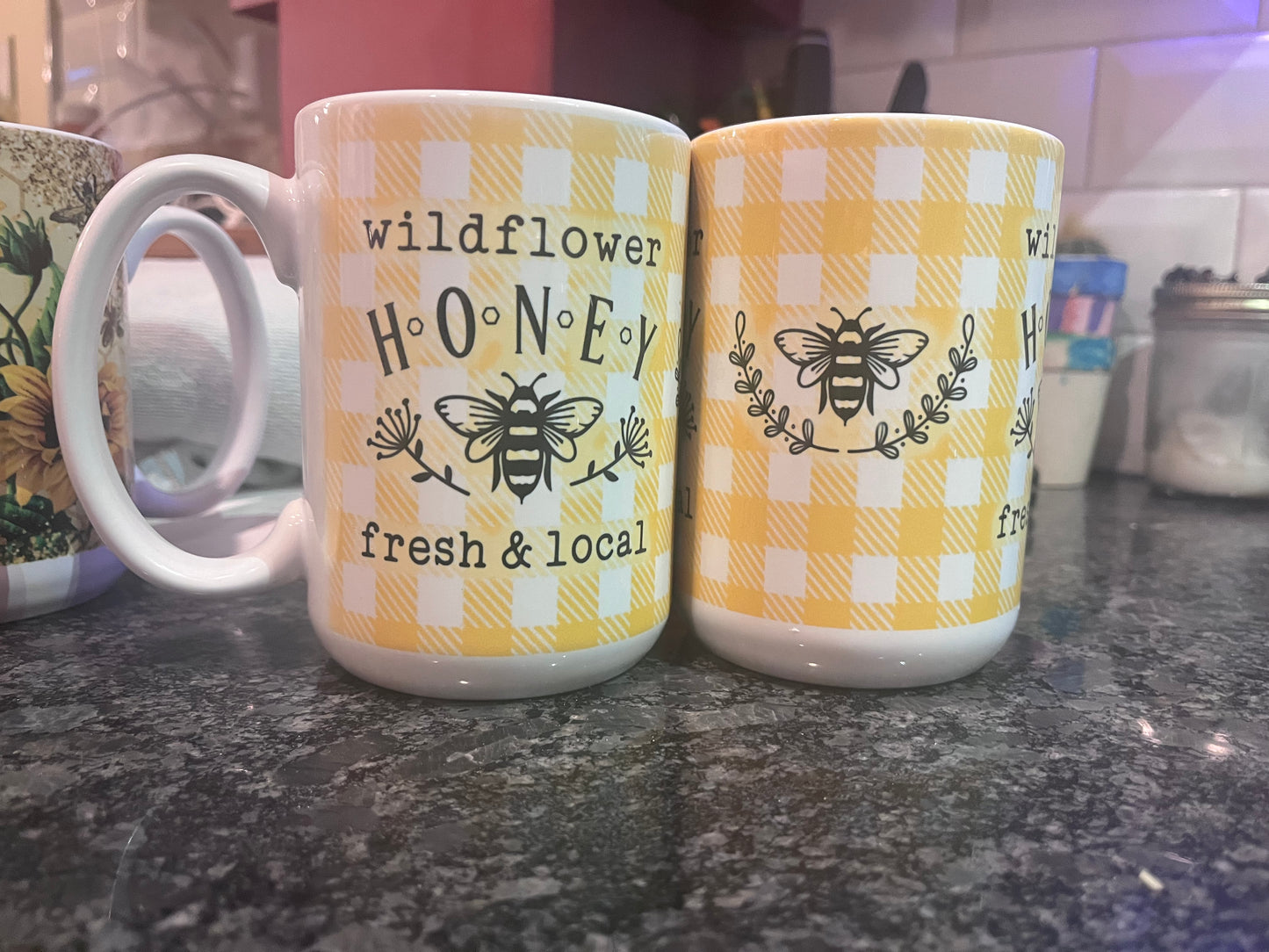 Yellow 15 oz Bee Mug