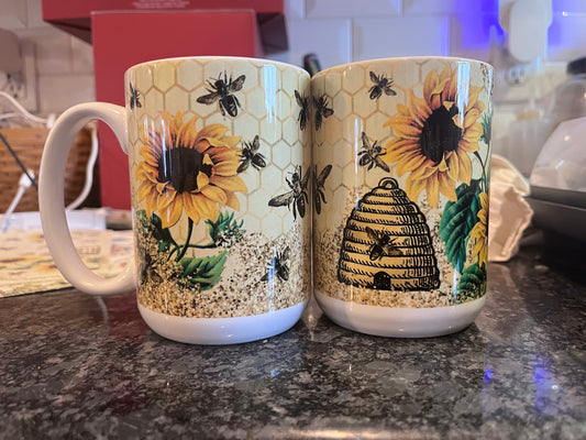 Sunflower and Bee Mug