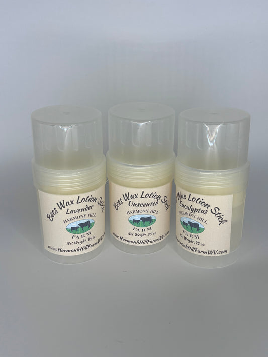 Handcrafted Beeswax Lotion Stick - Rich Moisturizing Balm, 0.75 oz